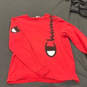 Champion Vibrant Red Long Sleeve Tee